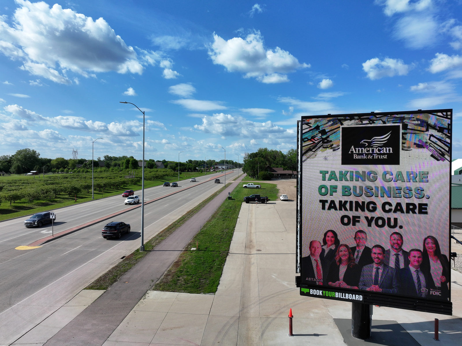 Billboard location near a South Dakota commuter route