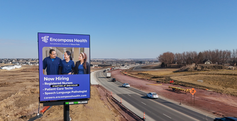 BYB billboard in Sioux Falls: Dawley Farm · Sioux Falls